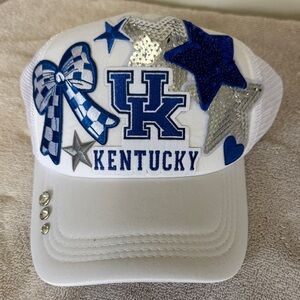 Kentucky White and Blue Embellished Cap